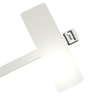 PKB-100FM-9 - SIGNING CLAMPS 100 x 2.5 mm WHITE (100 pcs.)