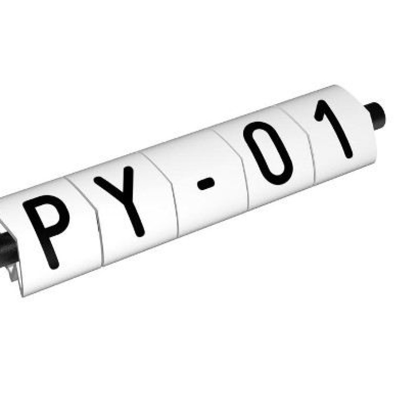 PY-01003AV90.C - Маркувальна бірка типу РY-01 (0,2 - 0,7 мм2), білого кольору, напис "C" (200 шт/пак)
