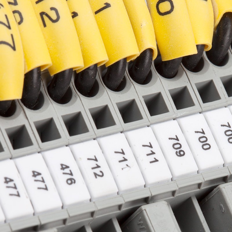 TX-96062PN9 - Маркування для клем 6,2 мм білого кольору (100 шт/пак)