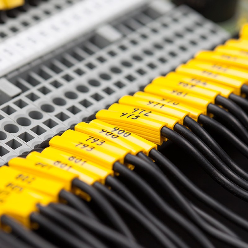 TX-96062PN9 - Маркування для клем 6,2 мм білого кольору (100 шт/пак)