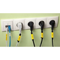 PLL015006D4SM - PLL LABEL POLYESTER MAT. 15x6 mm YELLOW 484 Pcs./sheet (10x10 sheets)