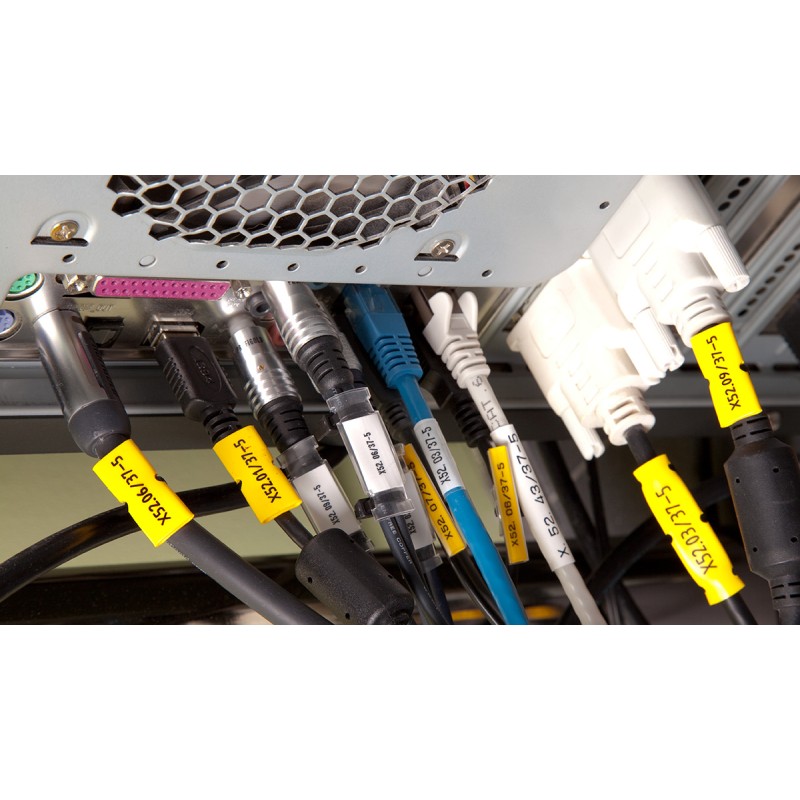 PLL015006D4SM - PLL LABEL POLYESTER MAT. 15x6 mm YELLOW 484 Pcs./sheet (10x10 sheets)