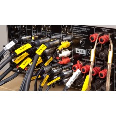 PFC04212KA4 - Перфоровані пластикові картки типу PFC жовтого кольору розміром 4,2х12 мм (25 карт по 21 бірки на карте)