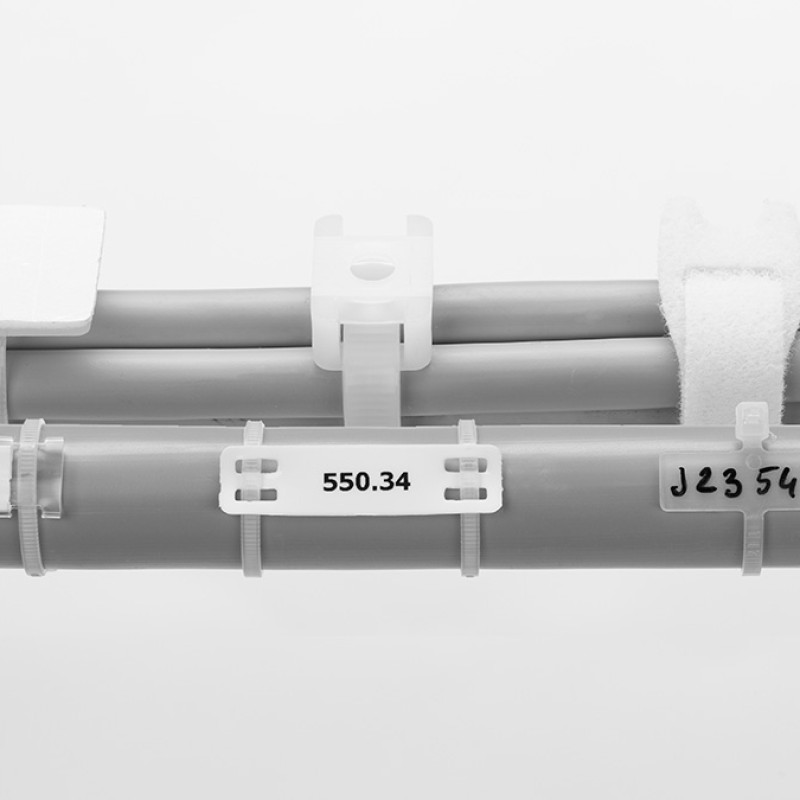 PKB-100FM-9 - SIGNING CLAMPS 100 x 2.5 mm WHITE (100 pcs.)