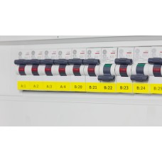 PFA20018KT4 - Аркуш формату А4 типу PF з самоклеючіми наліпками жовтого кольору розміром 17,5х9,5 мм (352 шт/аркуш)