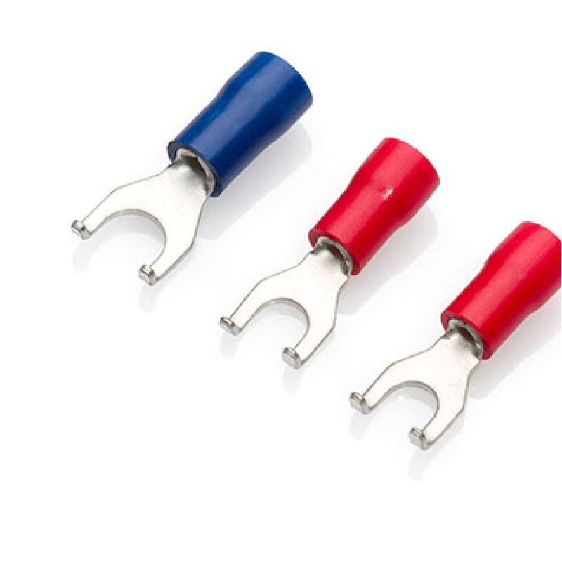 PEM-BFS53 - FORK TERMINAL WITH PROTECTION. INSULATED 1.5 - 2.5 mm2 / 5 mm BLUE (100 pcs.)