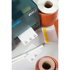 PWT1310025D9SM/3 - Самоламінуючі наліпки типу PWL (10х13)х25 мм білого кольору (4500 шт/катушка)