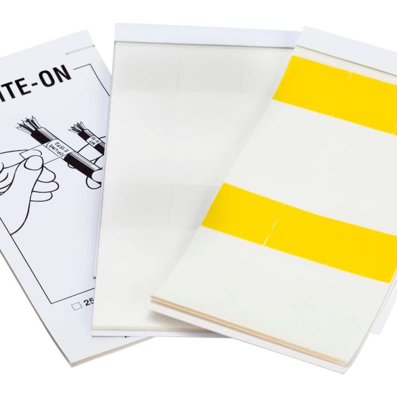 PWB42017 - Самоламінуючі наліпки типу PWB з поліестеру (25х25)х75 мм білого кольору (60 шт/блокнот)