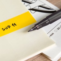 PWB42017 - Самоламінуючі наліпки типу PWB з поліестеру (25х25)х75 мм білого кольору (60 шт/блокнот)