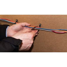 PKB-150M4-9 - CLAMPING CLAMPS 150 x 3.6 mm with M4 bolt WHITE (100 pcs.)