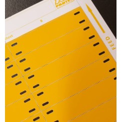 ACM1360KN4 - Маркер кабельний під стяжки з поліестеру 13 х 60 мм жовтого кольору (60 шт/АРК)