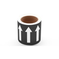 PLPM100000B9SG.SAIR - PLPM POLYESTER DIRECTIONAL LABEL 100 mm WHITE: AIR INFLOW (25 m)