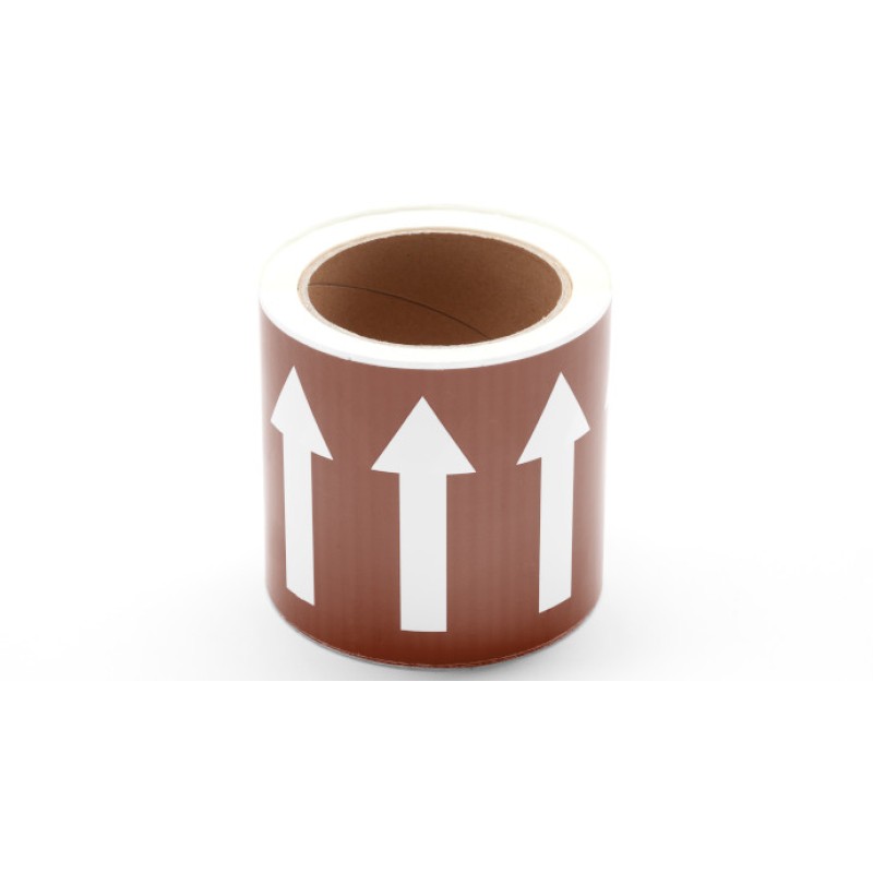 PLPM100000B4SG.ARROW - PLPM DIRECTIONAL POLYSTER LABEL 100 mm CONTINUOUS YELLOW: SHOOTER (25 m)