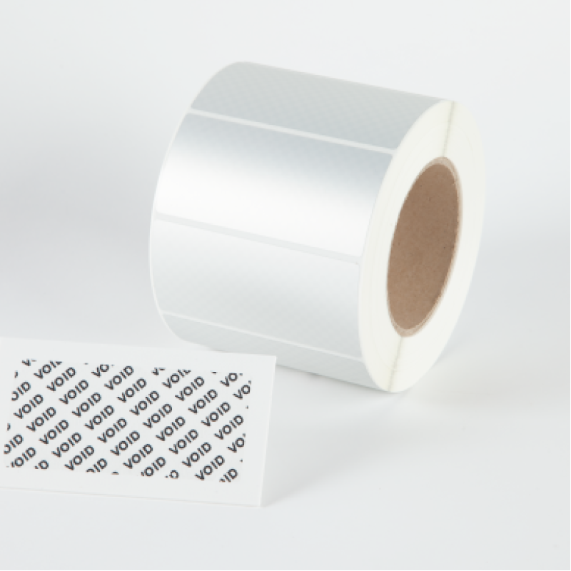 PLT047028DSEC - PLT LABEL POLYSTER SEAL 47x28 mm SILVER (1,500 pcs.)