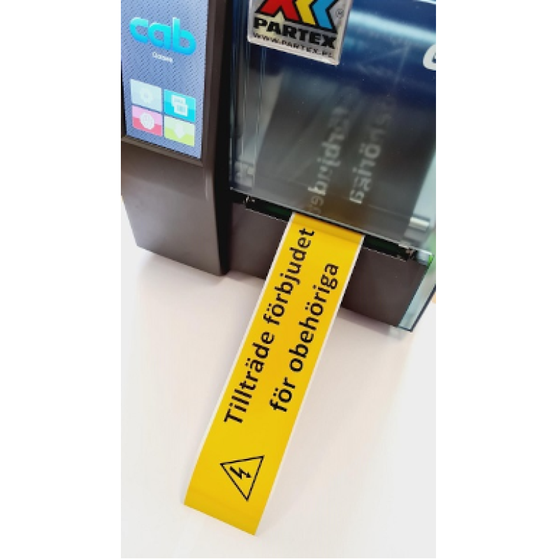 PLTC100000D4VP - PLTC VINYL LABEL WITH PERMANENT ADHESIVE 100 mm CONTINUOUS YELLOW (30 m)