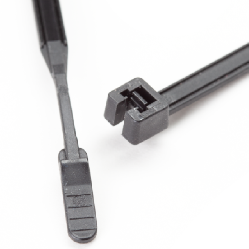 PKB-30048OH-0 - UV-RESISTANT CLAMPS 300 x 4.8 mm WITH OPEN HEAD BLACK (100 pcs.)