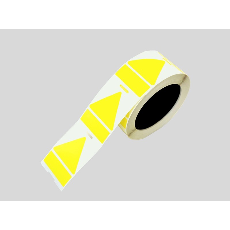 PLT5018050B4VM - PLT LABEL VINYL MATT. TRiangular 50x50x50 mm (50x18 mm) YELLOW (500 pcs.)
