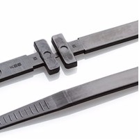 PKB-320CT - Хомут пластиковий в перфорований кабельний короб розміром 320 х 7,6 мм чорного кольору (100 шт/пак)