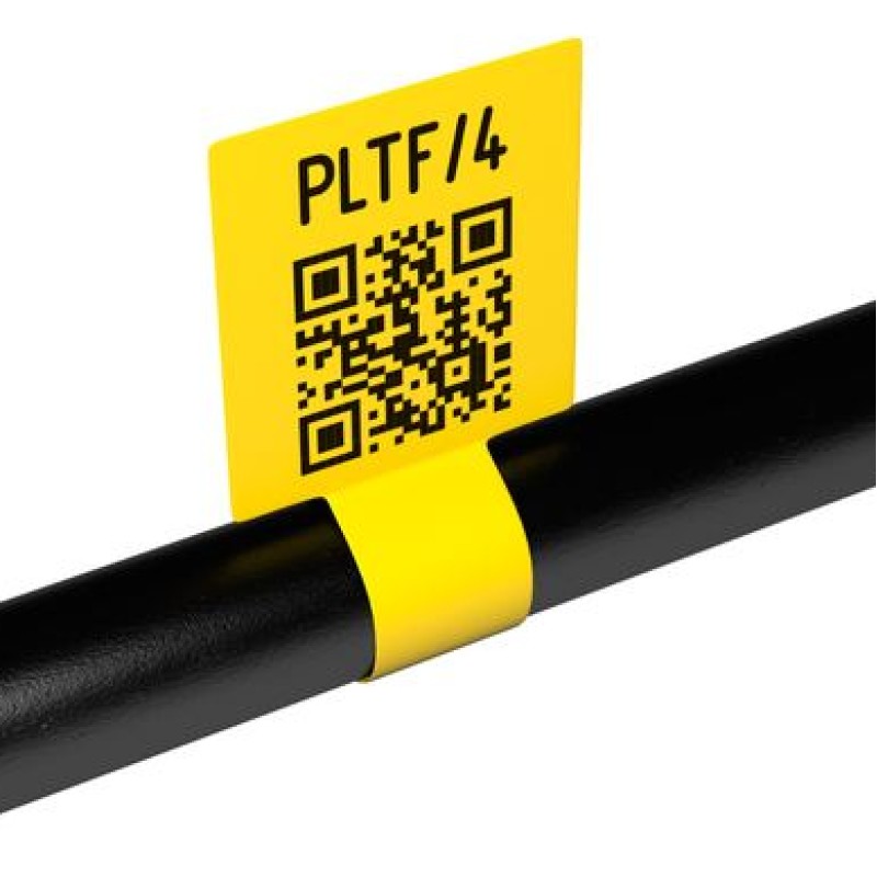 PLTF3028093PP2 - Наліпки з поліолефіну типу PLTF типу "ФЛАЖОК" розміром 93х28 мм (флажок 30х28 мм) червоного кольору (2 000 шт/котушка)