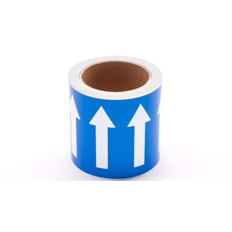 PLPM100000B4SG.ARROW - PLPM DIRECTIONAL POLYSTER LABEL 100 mm CONTINUOUS YELLOW: SHOOTER (25 m)