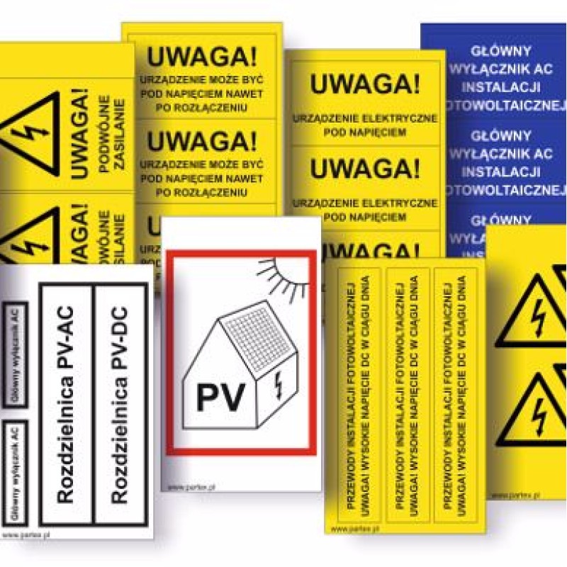 PLB-PV-SET1 - Набір наліпок фотоелектричних типу PLB (27 шт)
