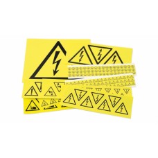 PLC013013A40.GIC - PLC ACRYLIC CARD: EARTH IN A CIRCLE 13x13 mm YELLOW/ BLACK (540 pcs)