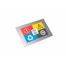 PUV-A4-DBW - Табличка з композитного матреіалу з принтом формата А4 (товщина 3 мм) білого кольору