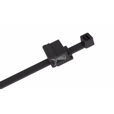 PKB-20048ECV-0 - Хомут пластиковий розміром 200 х 4,8 мм з самофіксуючій затискачом 1-3 мм  чорного кольору (100 шт/пак)
