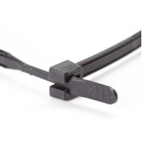 PKB-30048OH-0 - UV-RESISTANT CLAMPS 300 x 4.8 mm WITH OPEN HEAD BLACK (100 pcs.)