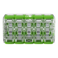 221-430 Зрощувальний з'єднувач з важелями Green Range; для всіх типів провідників; макс. 4 мм²; 10-жильний; прозорий корпус; Температура навколишнього повітря: макс. 85°C (T85); 4,00 мм²; прозорий, ЕКО