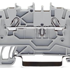 2000-1201 2-conductor through terminal block;1 mm²;suitable for Ex e II applications;gray