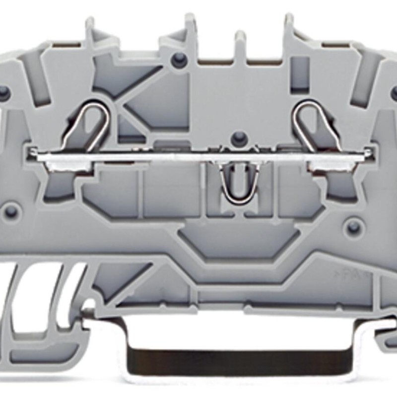 2000-1201 2-conductor through terminal block;1 mm²;suitable for Ex e II applications;gray