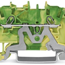 2000-1207 2-conductor ground terminal block;1 mm²;suitable for Ex e II applications;green-yellow