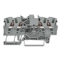 2001-1411/1000-700 Компонентна клемна колодка; 4-провідна; з резистором 120 Ом; BF 0207; для DIN-рейки 35 x 15 і 35 x 7,5; 1,5 мм²; Push-in CAGE CLAMP®; 1,50 мм²; сірий