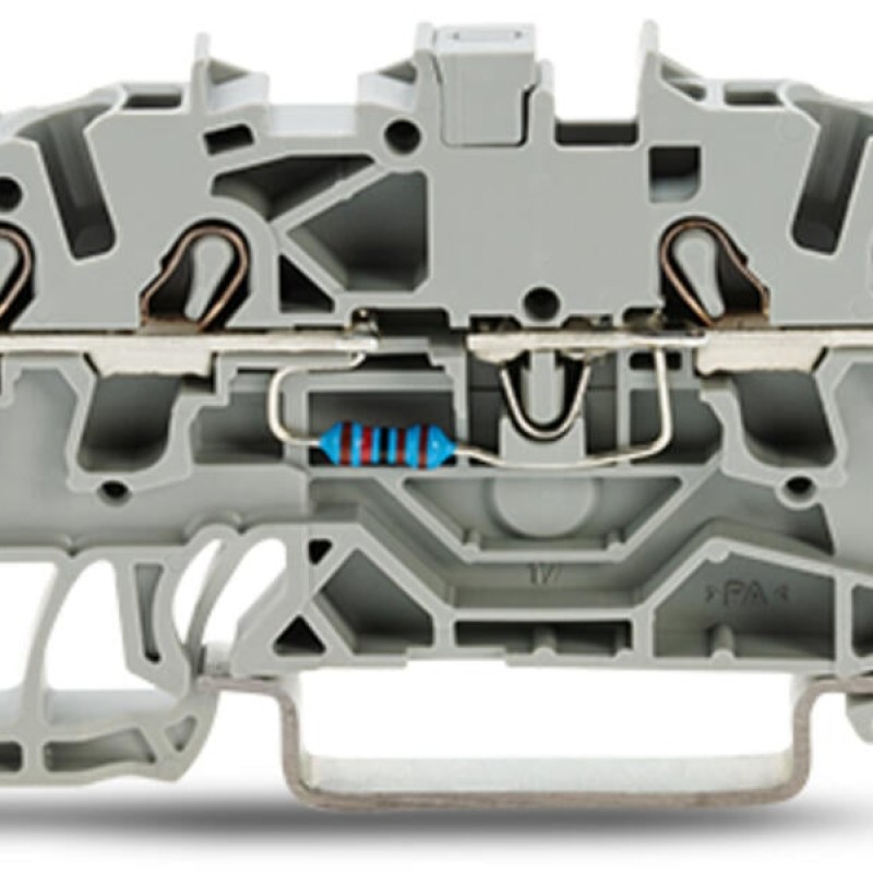 2002-1411/1000-700 Клемна колодка для компонентів; 4-провідний; з резистором 120R; сірий