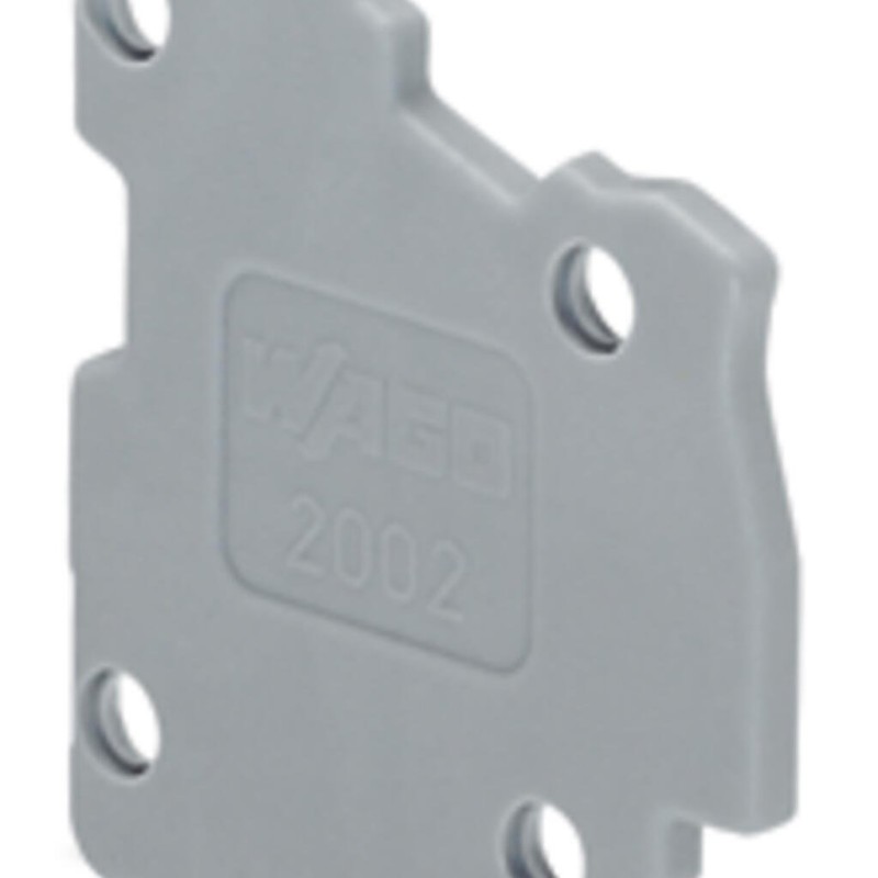 2002-541 End plate;for modular TOPJOB®S connector;1.5 mm thick;gray