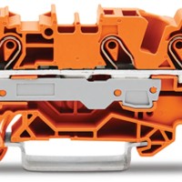 2006-1302 3-conductor through terminal block;6 mm²;suitable for Ex e II applications;orange