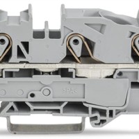 2016-1301 3-conductor through terminal block;16 mm²;suitable for Ex e II applications;gray