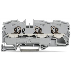 2016-1301 3-провідна прохідна клемна колодка; 16 мм²; для застосувань Ex e II; сірий