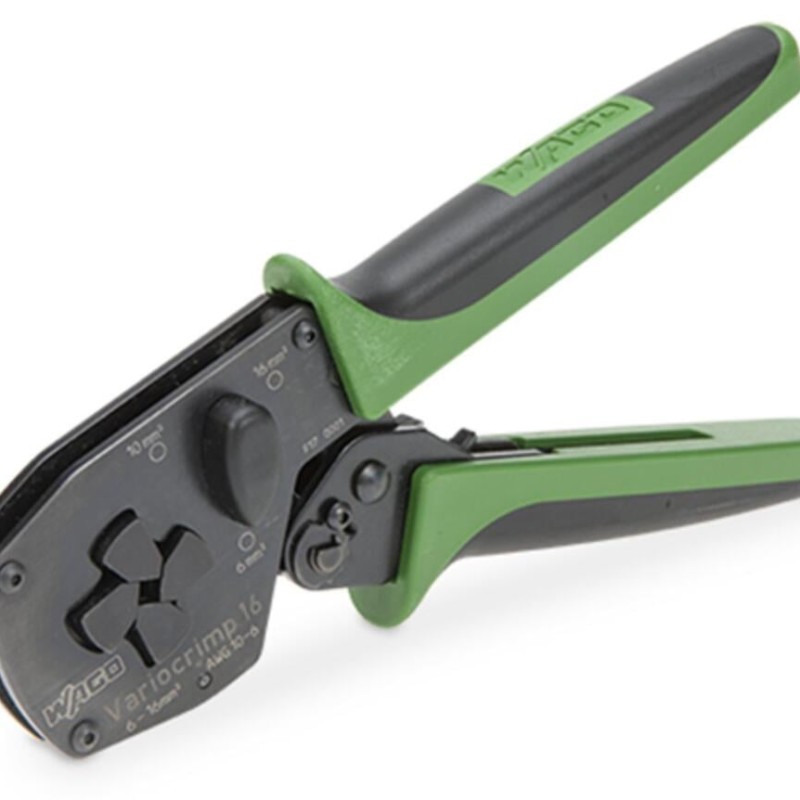 206-1216 Variocrimp 16 crimping tool;for insulated and uninsulated ferrules;Crimping range: 6, 10 and 16 mm²;green/black