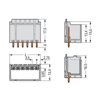 2091-1410 Штировий роз'єм THT; паяльний штифт 1.0 мм Ø; прямий; світло-сірий