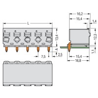 2092-4373/200-000 1-conductor THR female connector angled;push-button;Push-in CAGE CLAMP®;light gray