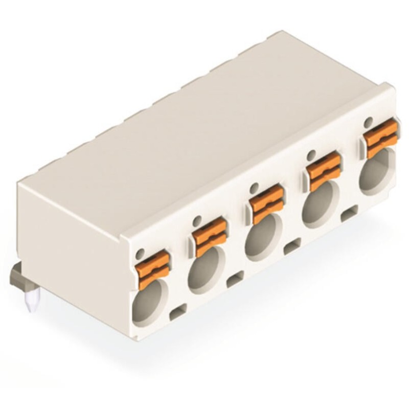 2092-4373/200-000 1-conductor THR female connector angled;push-button;Push-in CAGE CLAMP®;light gray