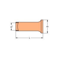 216-101 Ferrule;Sleeve for 0.5 mm² / AWG 22;uninsulated;silver-colored