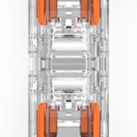 221-2411 З'єднувач для зрощування з важелями; для всіх типів провідників; макс. 4 мм²; прозорий