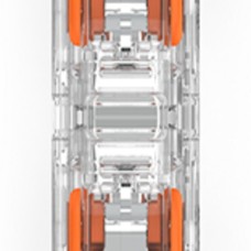 221-2411 Inline splicing connector with levers;for all conductor types;max. 4 mm²;transparent