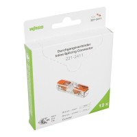 221-2411/995-012 З'єднувач для зрощування з важелями; для всіх типів провідників; макс. 4 мм²; прозорий