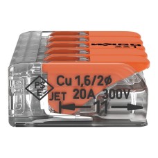 221-415 Splicing connector with levers;for all conductor types;max. 4 mm²;transparent