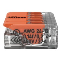 221-415 З'єднувач для зрощування з важелями; для всіх типів провідників; макс. 4 мм²; прозорий