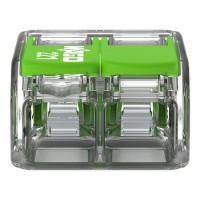 221-422 З'єднувач для зрощування з важелями; для всіх типів провідників; макс. 4 мм²; прозорий